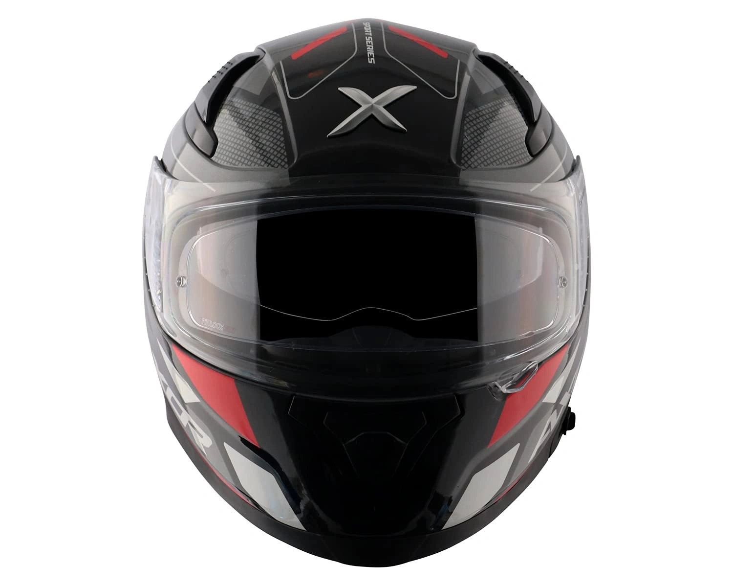 AXOR Apex Turbine Black Red Grey Full Face Helmet