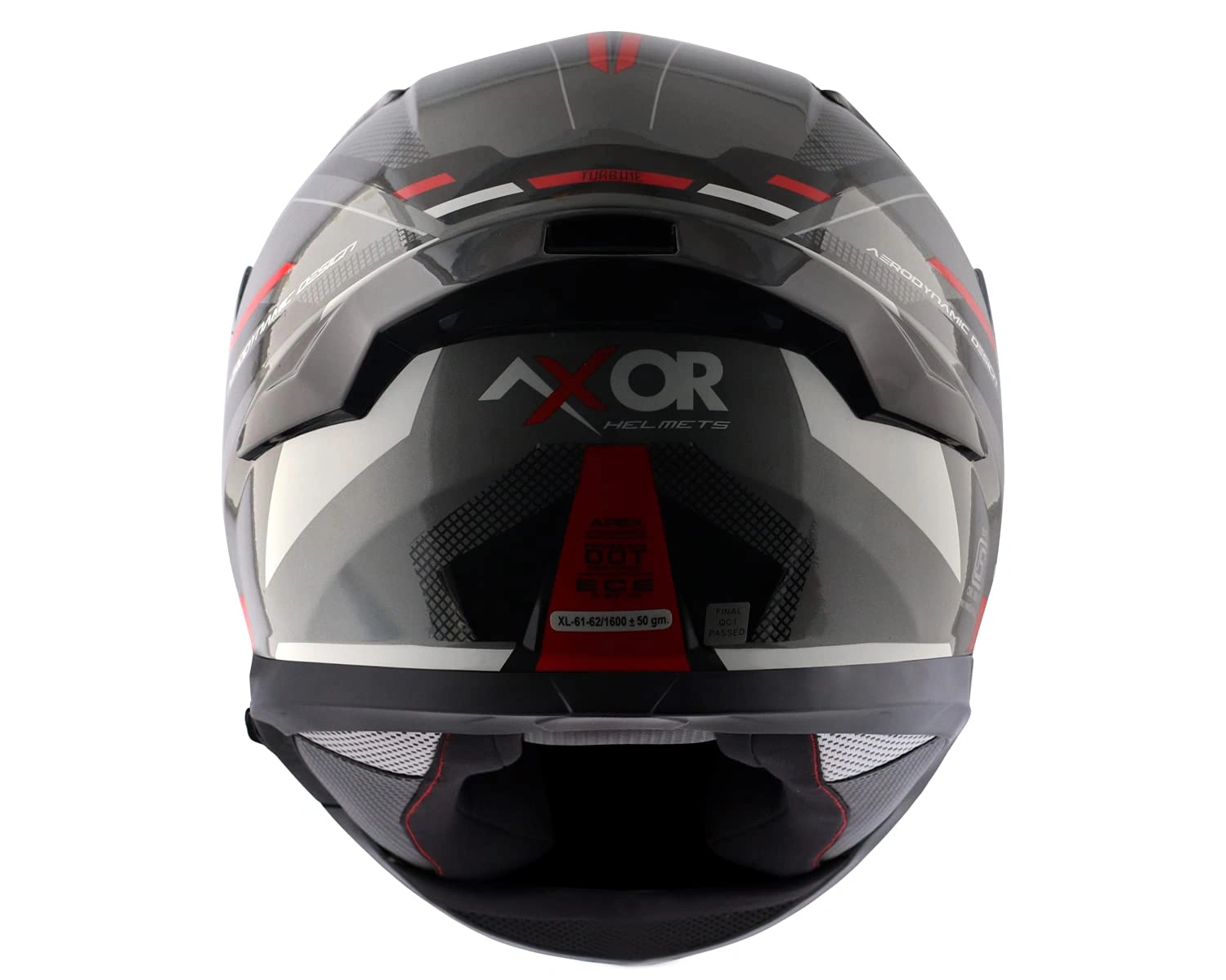 AXOR Apex Turbine Black Red Grey Full Face Helmet