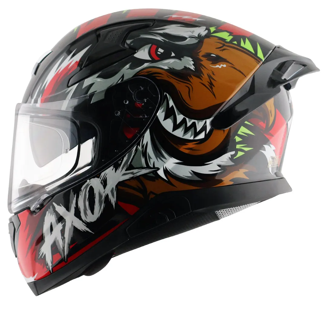 AXOR Apex Falcon Black Red Full Face Helmet