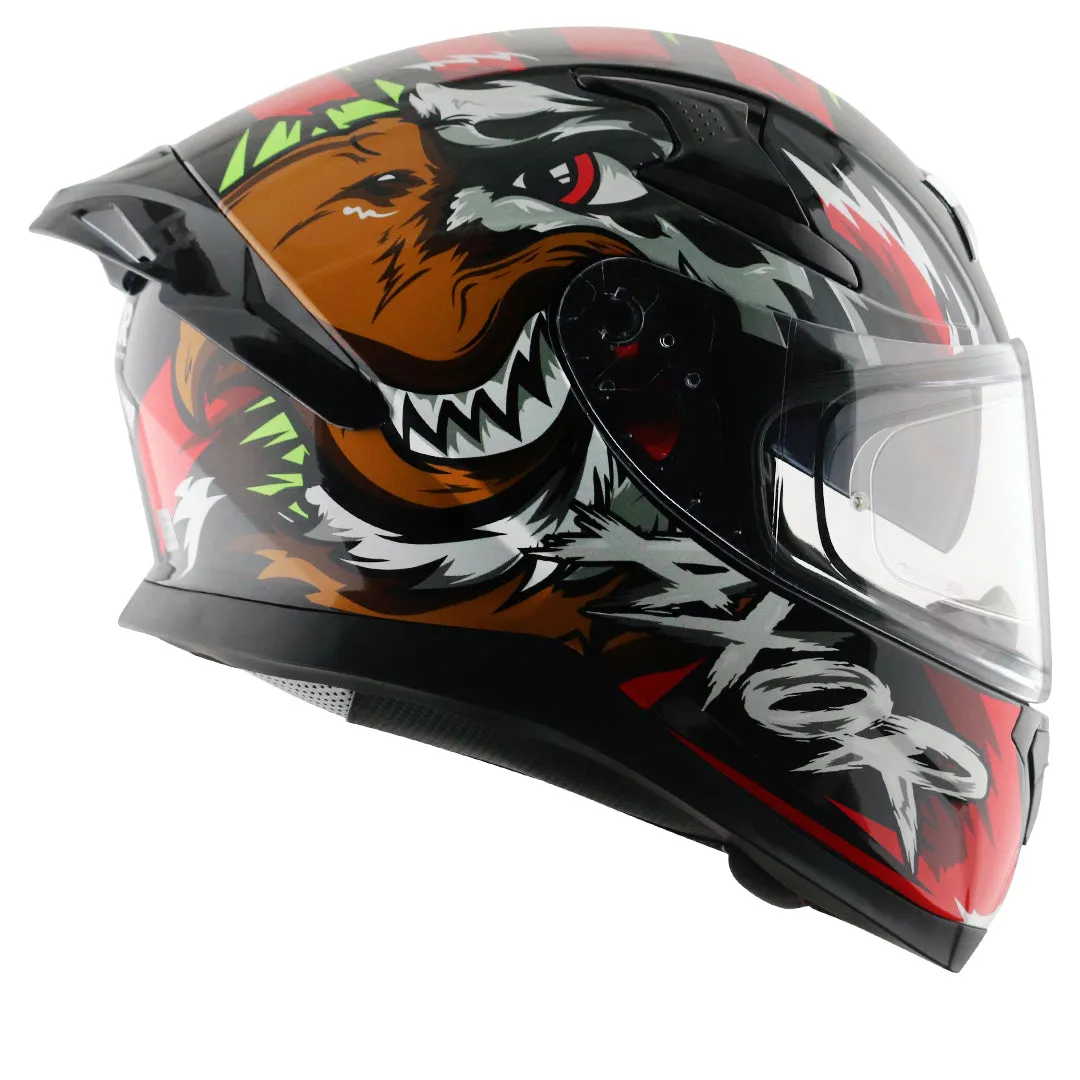 AXOR Apex Falcon Black Red Full Face Helmet