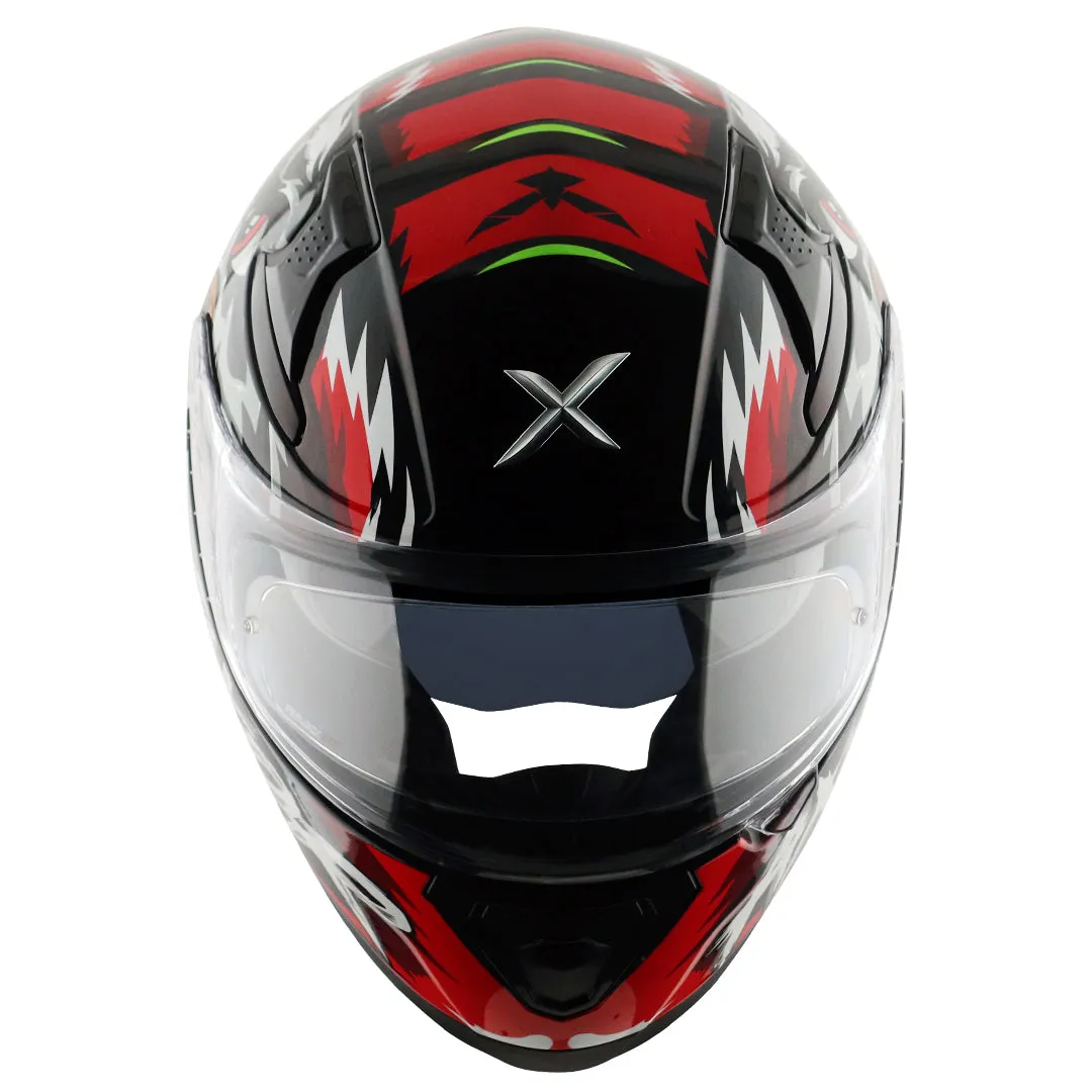 AXOR Apex Falcon Black Red Full Face Helmet