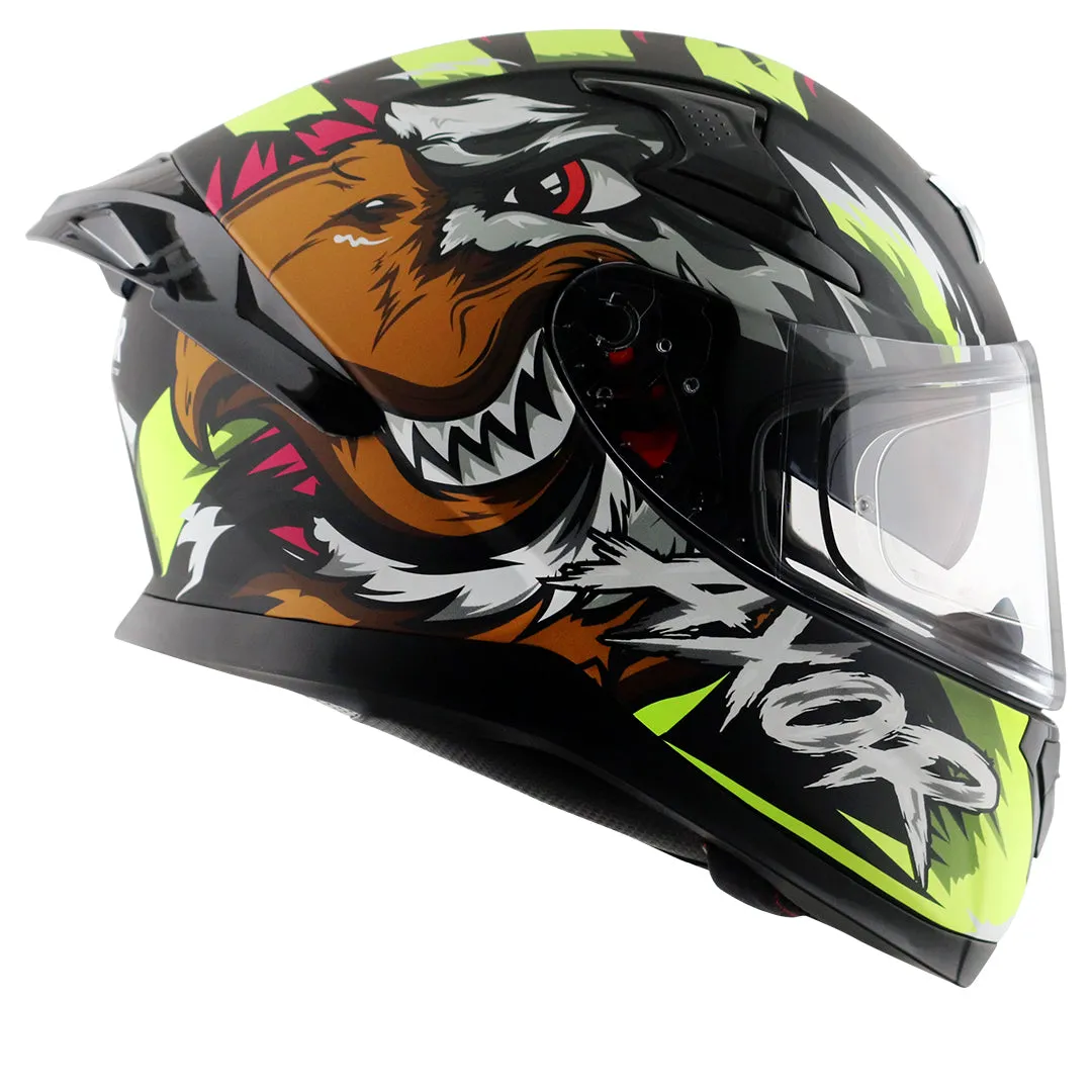 AXOR Apex Falcon Dull Black Neon Yellow Full Face Helmet