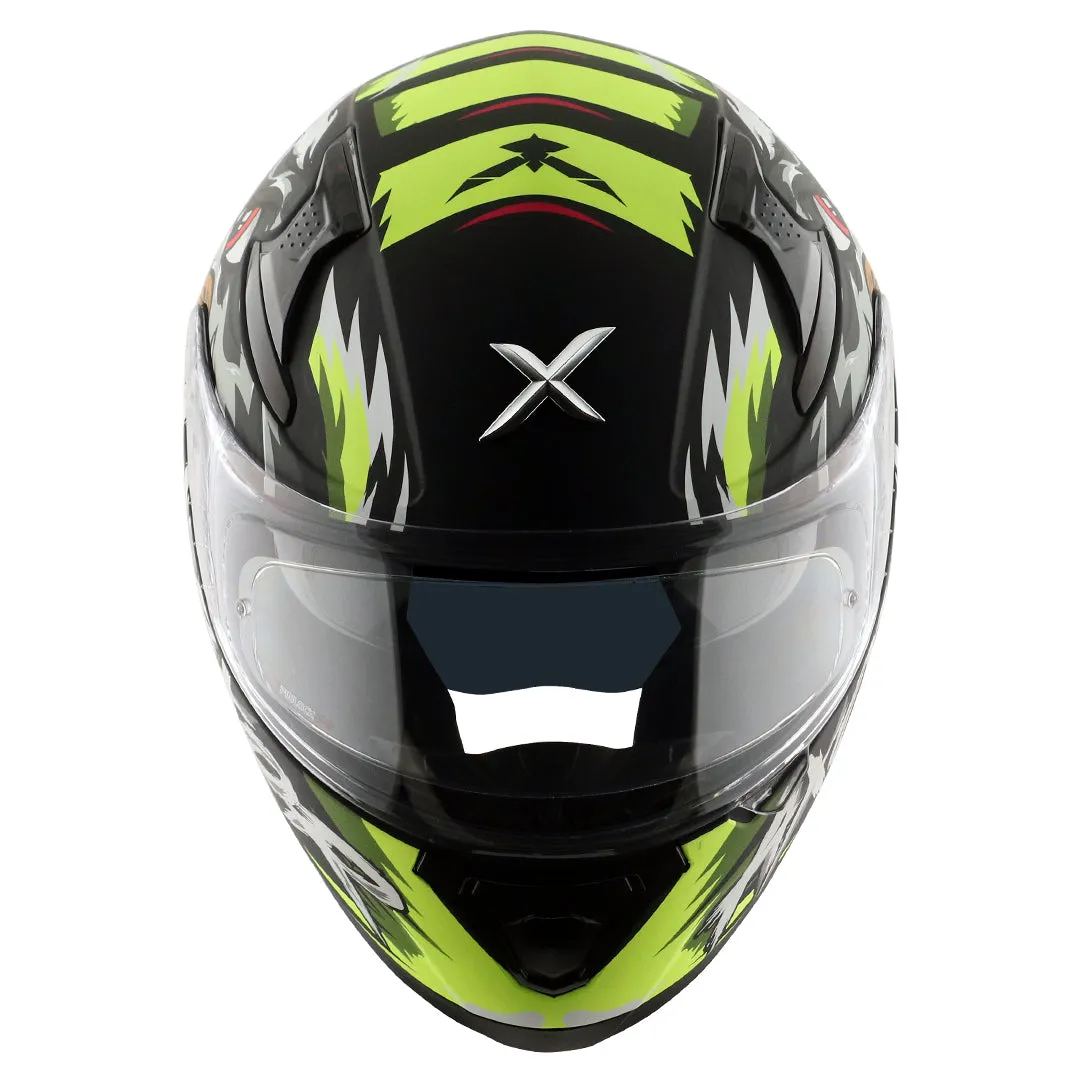 AXOR Apex Falcon Dull Black Neon Yellow Full Face Helmet