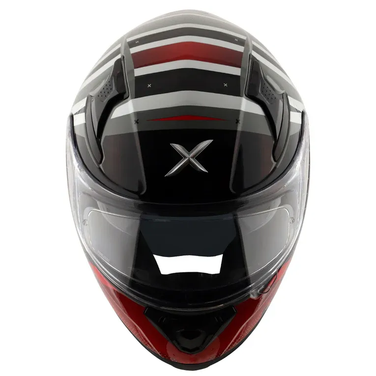 AXOR Apex Hex 2 Cool Grey Red Full Face Helmet