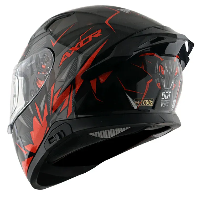AXOR Apex Hunter Black Orange Full Face Helmet