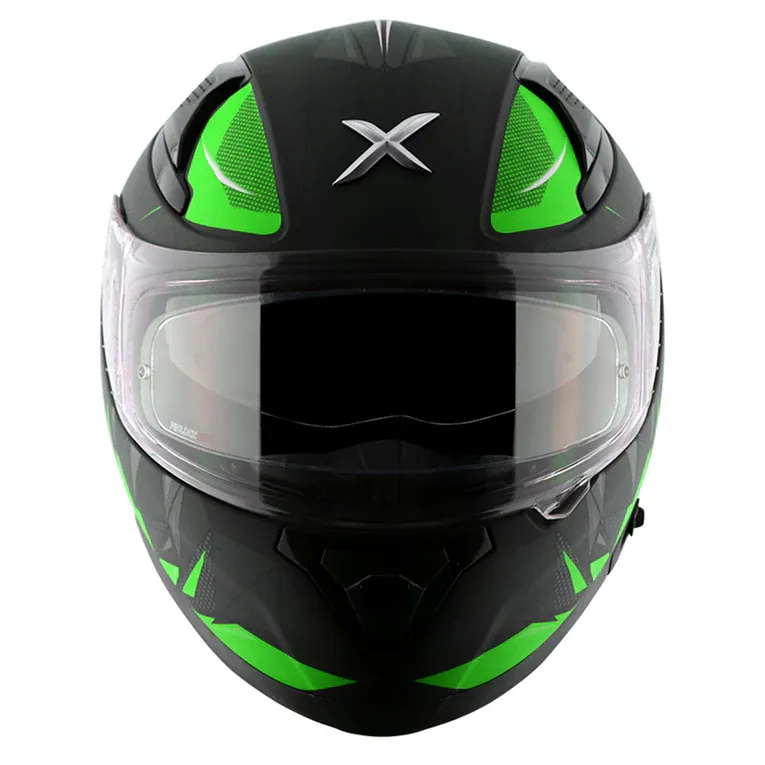 AXOR Apex Hunter Dull Black Neon Green Full Face Helmet