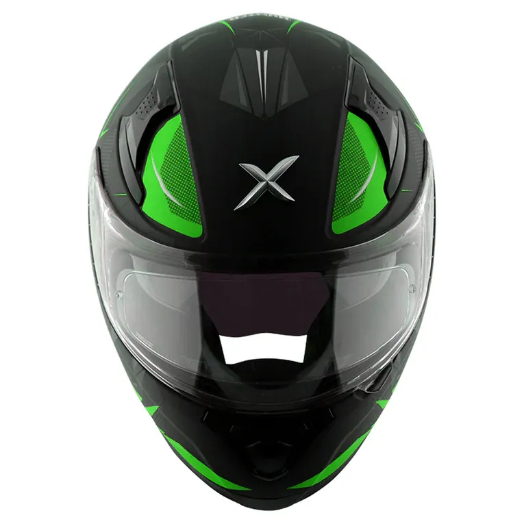 AXOR Apex Hunter Dull Black Neon Green Full Face Helmet