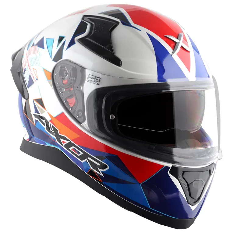 AXOR Apex Prism White Blue Full Face Helmet