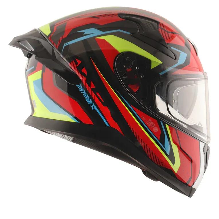 AXOR Apex Road Trip Black Green Red Full Face Helmet