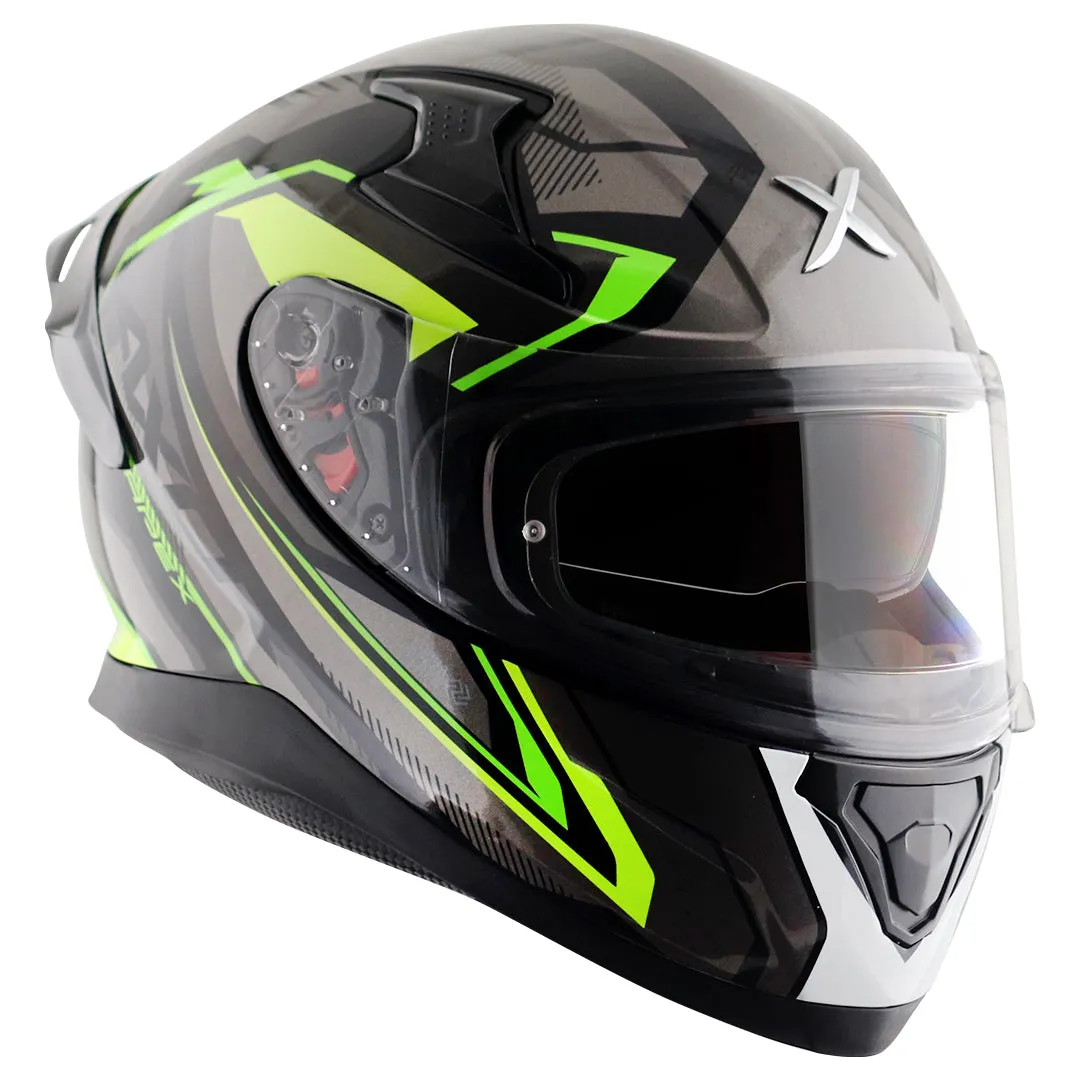 AXOR Apex Road Trip Black Neon Yellow Full Face Helmet