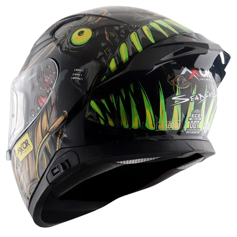AXOR Apex Seadevil Black Gold Full Face Helmet