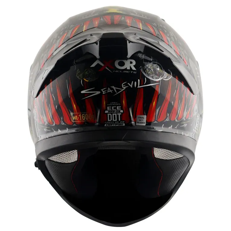 AXOR Apex Seadevil Black Red Full Face Helmet