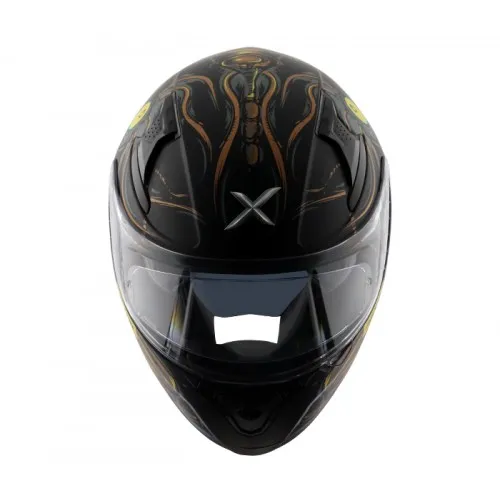 AXOR Apex Seadevil Dull Black Gold Full Face Helmet
