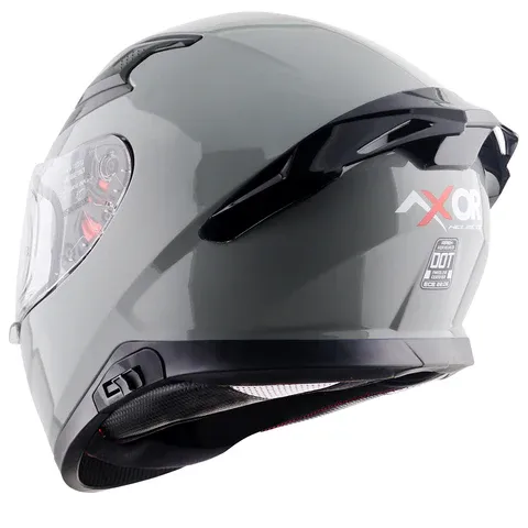 AXOR Apex Solid Cool Grey Full Face Helmet