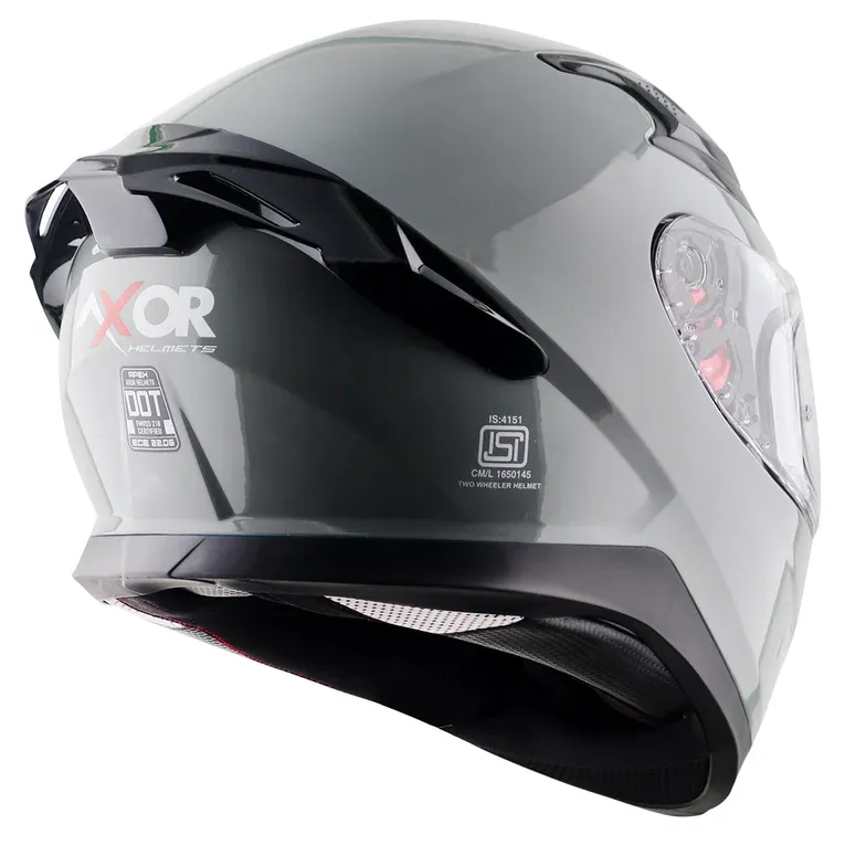 AXOR Apex Solid Cool Grey Full Face Helmet