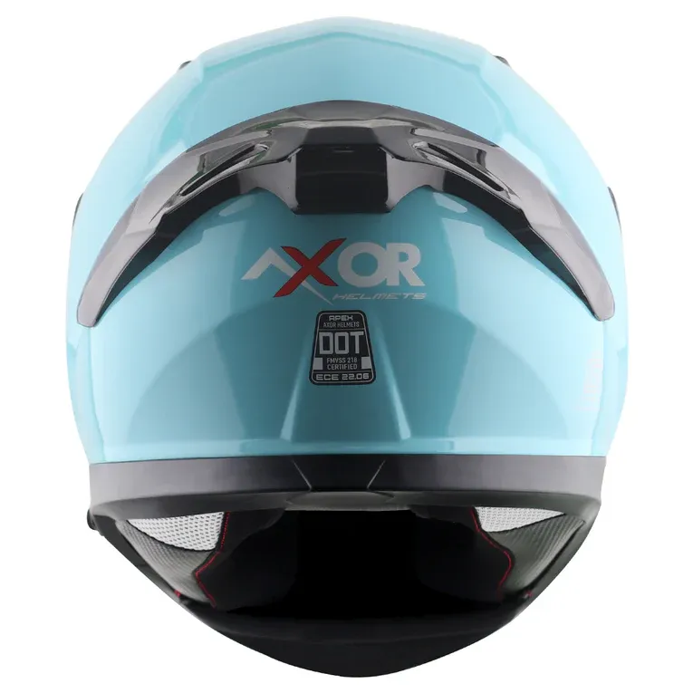 AXOR Apex Solid Hex Blue Full Face Helmet