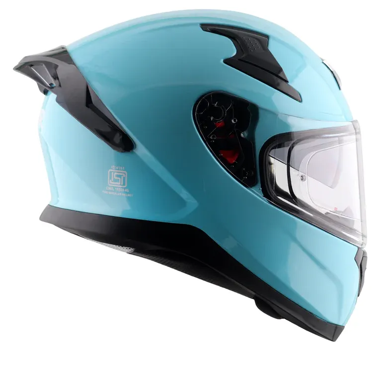 AXOR Apex Solid Hex Blue Full Face Helmet