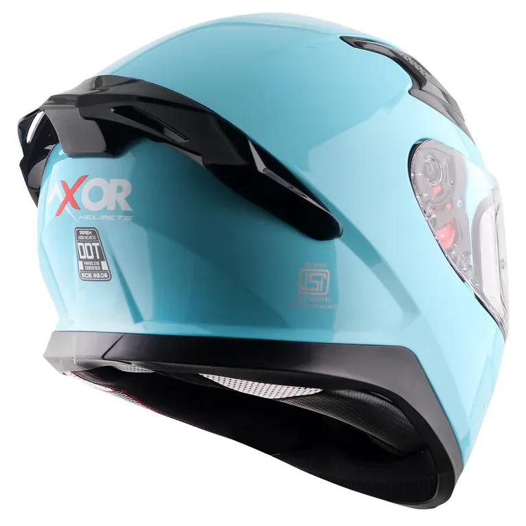 AXOR Apex Solid Hex Blue Full Face Helmet