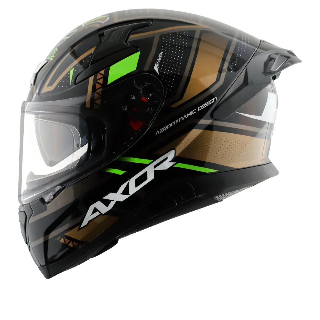 AXOR Apex Tiki Black Gold Full Face Helmet