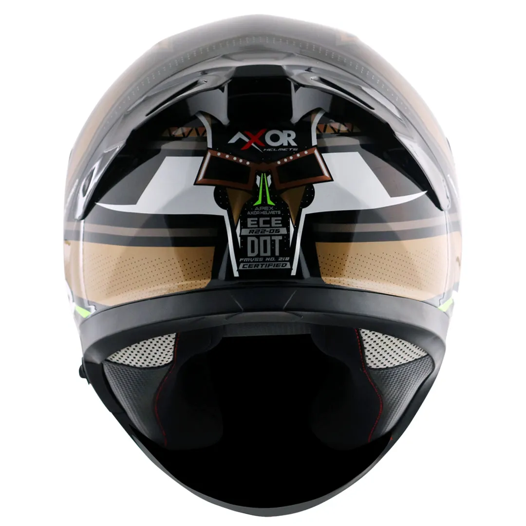 AXOR Apex Tiki Black Gold Full Face Helmet