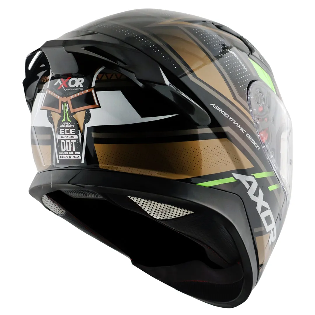 AXOR Apex Tiki Black Gold Full Face Helmet