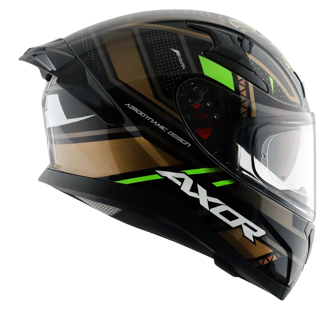 AXOR Apex Tiki Black Gold Full Face Helmet