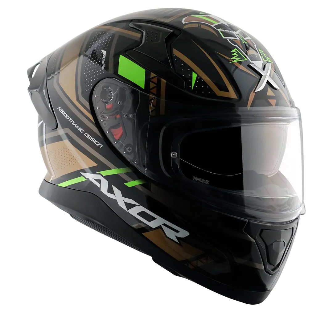 AXOR Apex Tiki Black Gold Full Face Helmet