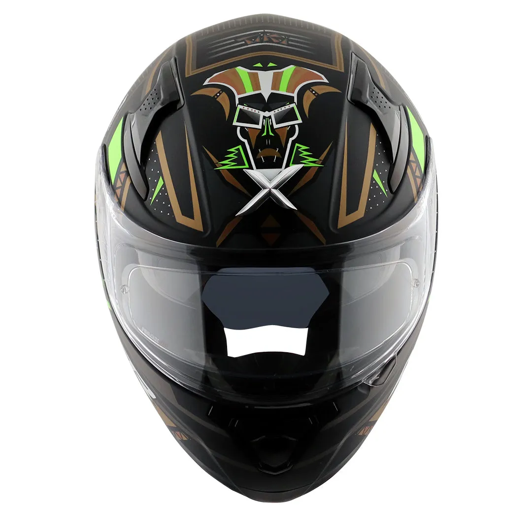 AXOR Apex Tiki Dull Black Gold Full Face Helmet