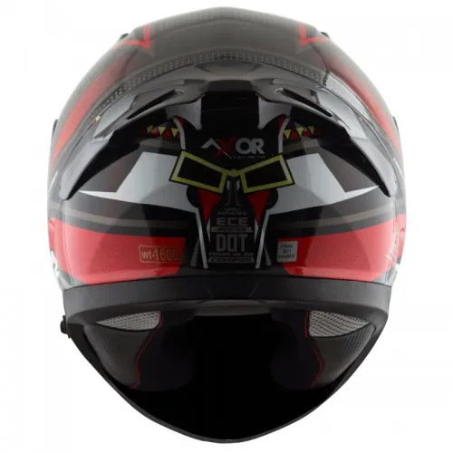 AXOR Apex Tiki Dull Black Red Full Face Helmet