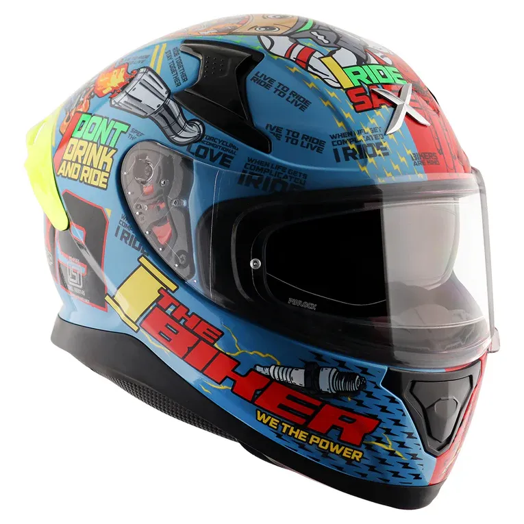 AXOR Apex Xbhp 19 Blue Red Full Face Helmet