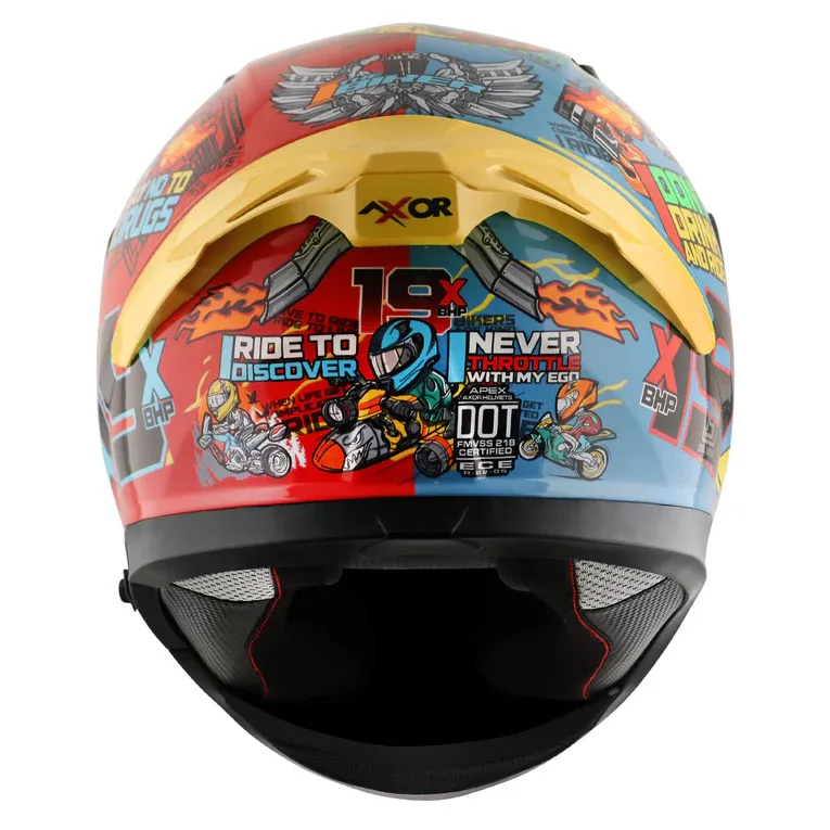 AXOR Apex Xbhp 19 Blue Red Full Face Helmet