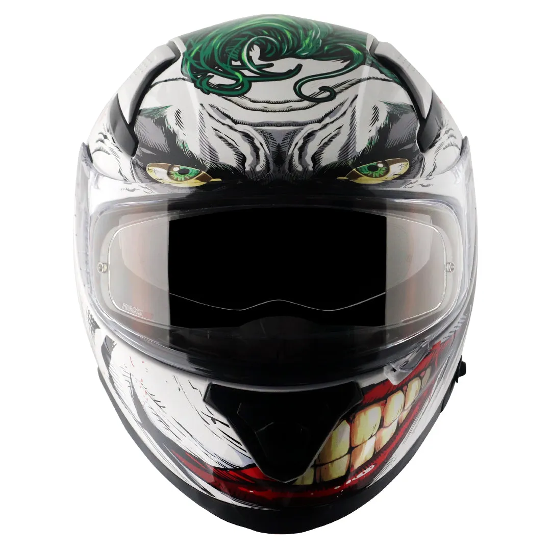 AXOR Apex Joker Special Edition White Green Full Face Helmet