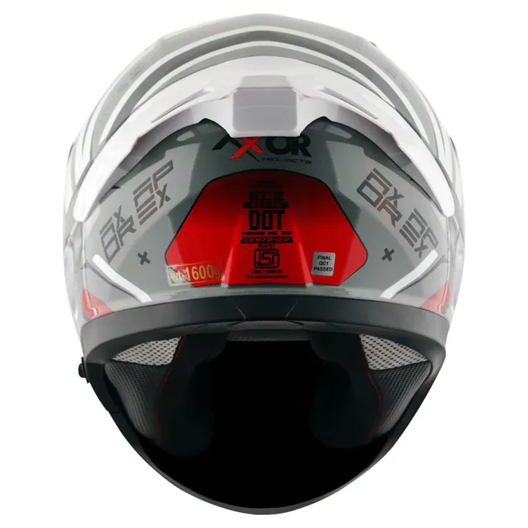 AXOR Apex Hex 2 Cool Grey Red Full Face Helmet