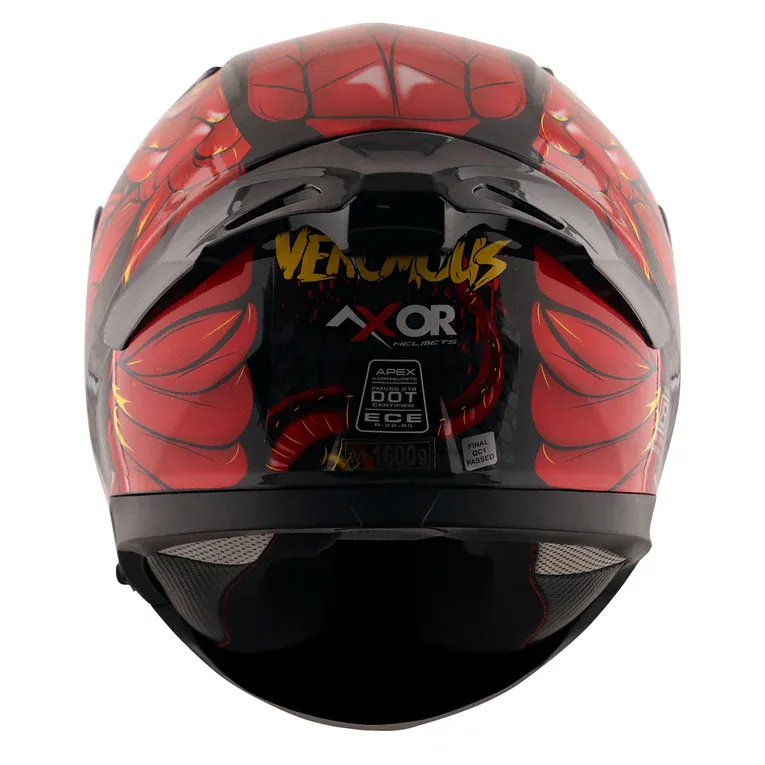 AXOR Apex Venomous Black Red Full Face Helmet
