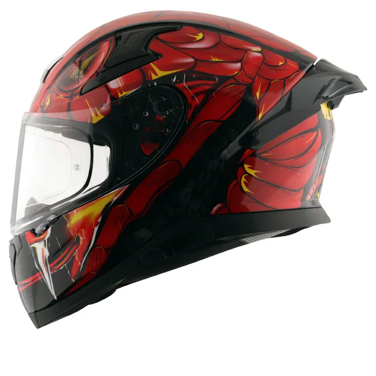 AXOR Apex Venomous Black Red Full Face Helmet