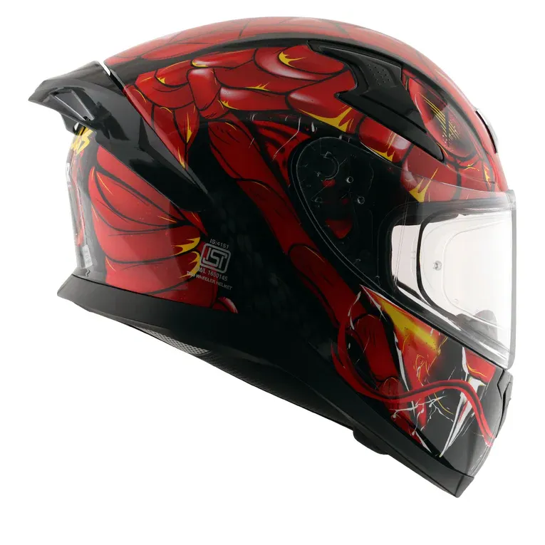 AXOR Apex Venomous Black Red Full Face Helmet