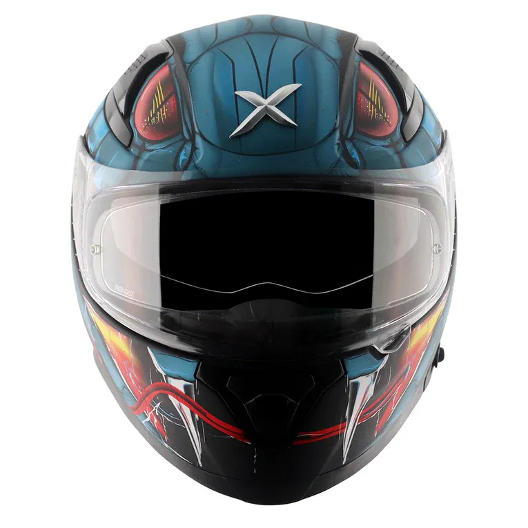AXOR Apex Venomous Dull Black M Blue Ff Full Face Helmet
