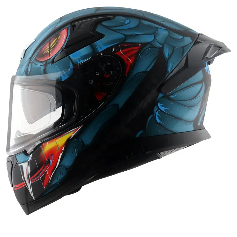 AXOR Apex Venomous Dull Black M Blue Ff Full Face Helmet