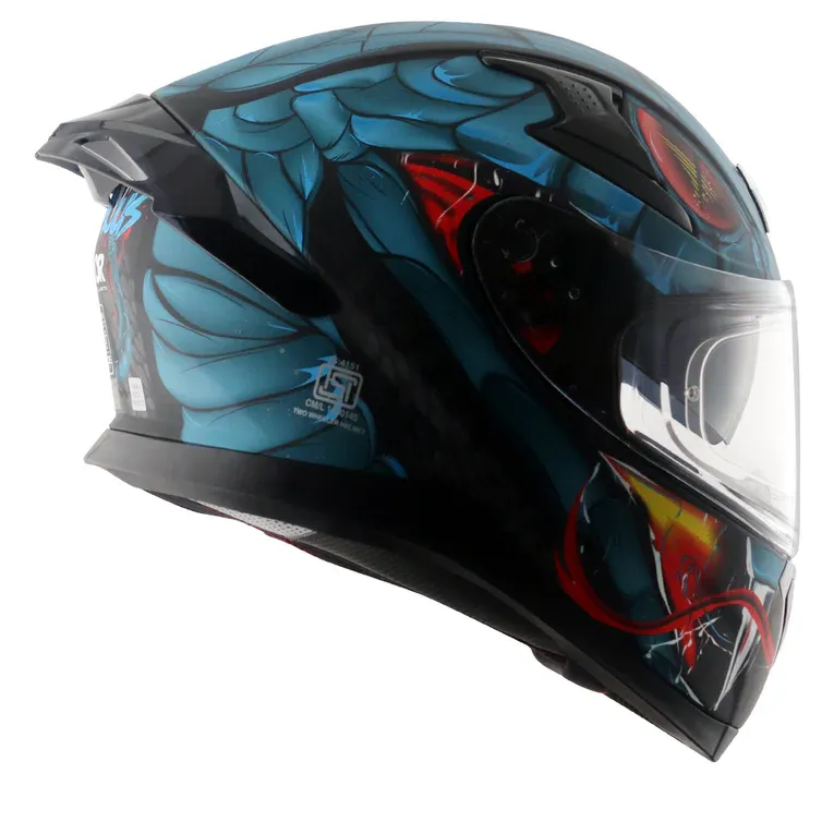 AXOR Apex Venomous Dull Black M Blue Ff Full Face Helmet