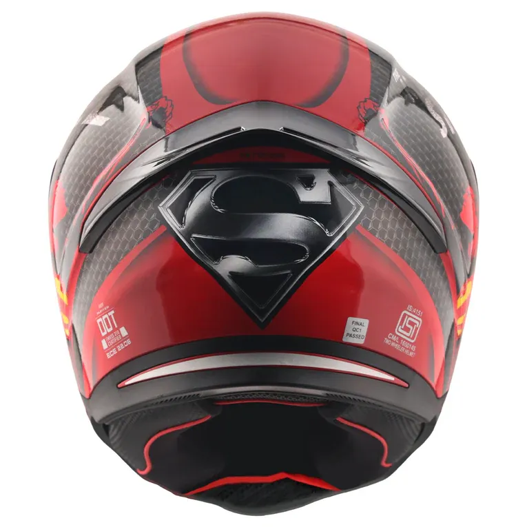 Axor Hunter Dc Superman Red Black Full face Helmet