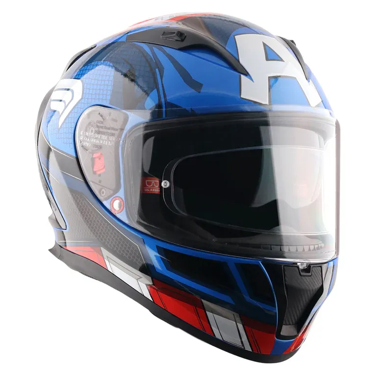 Axor Street Marvel Captain America Blue Red White Full Face Helmet