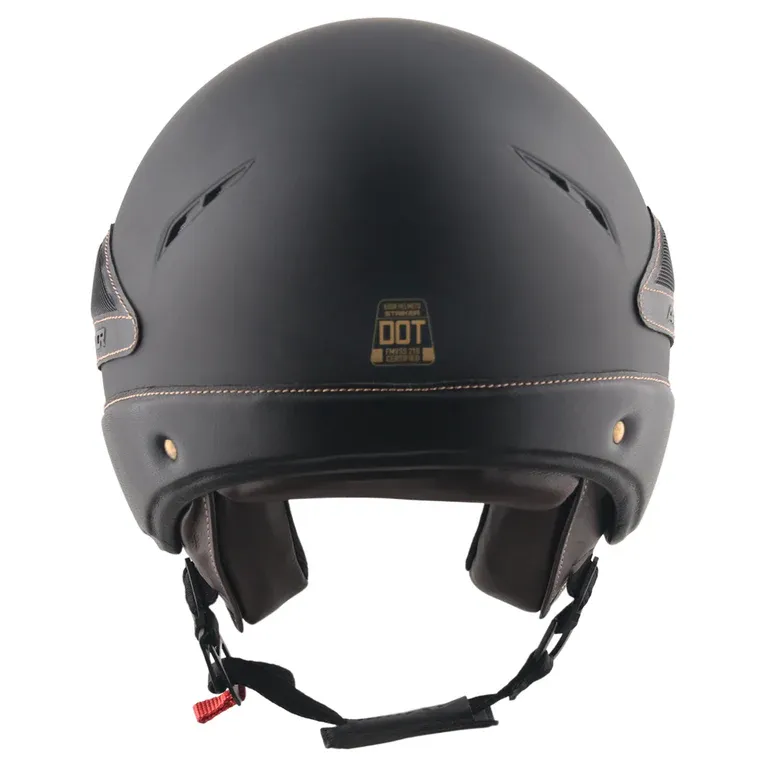 Axor Striker Icon Dull Black Tan Half Face Helmet