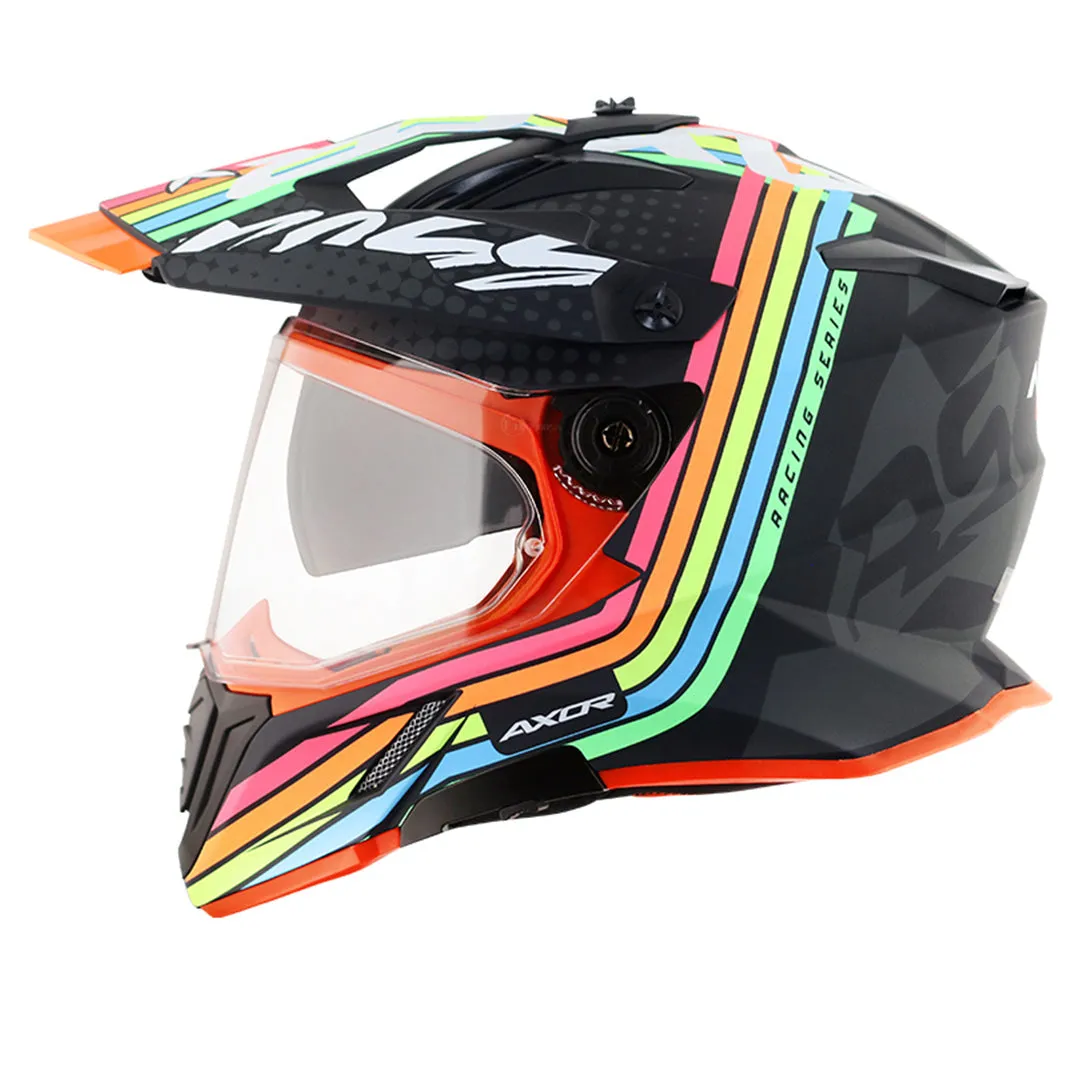 AXOR X Cross X2  Dual Visor Dull Black Grey Off Road Helmet
