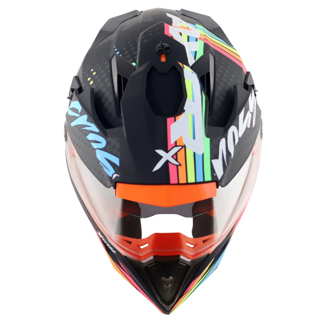 AXOR X Cross X2  Dual Visor Dull Black Grey Off Road Helmet