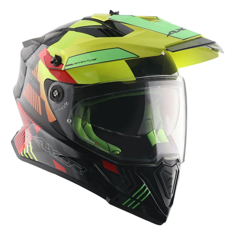 Axor Xcross Gambling Black Neon Yellow Off Road Helmet
