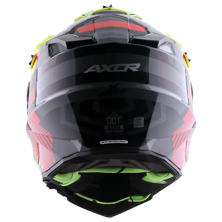 Axor Xcross Gambling Black Neon Yellow Off Road Helmet