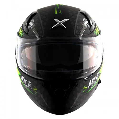 AXOR Axox Apex Ridefast Black Neon Yellow Full Face Helmet