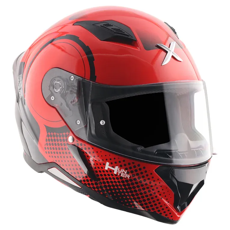 AXOR Hunter Spear Dull Red Black Full Face Helmet