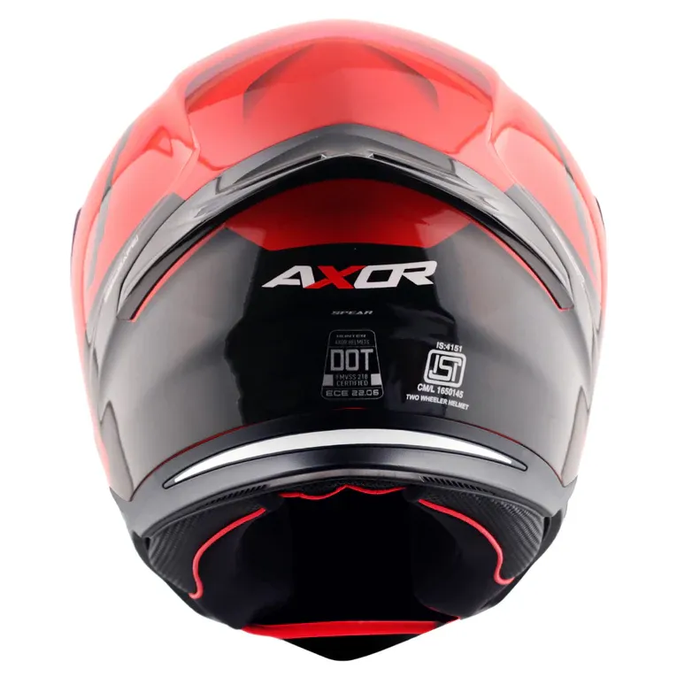 AXOR Hunter Spear Dull Red Black Full Face Helmet
