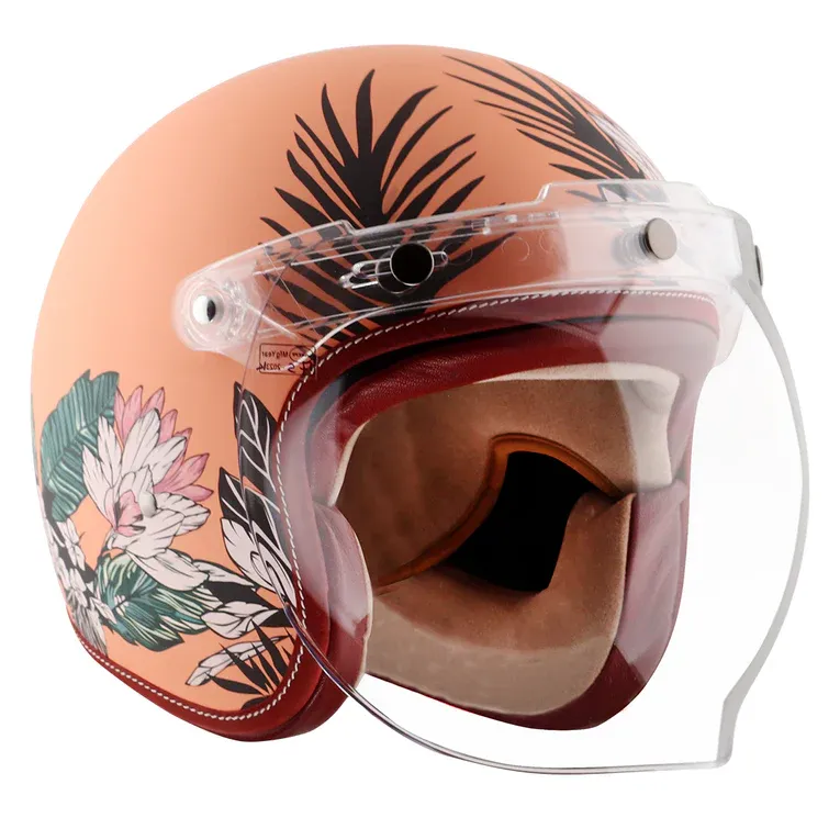 AXOR Retro Jet Hawai Peach Half Face Helmet